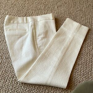 Banana Republic cream brocade ankle pants.